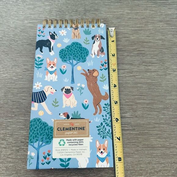 Spring Dogs Clementine Dog Print Spiral Notes Notepad List - Picture 2 of 3